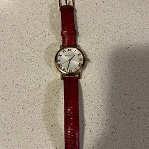Michael Kors red leather watch!